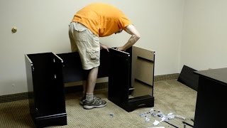 Realspace Dawson 60 Computer Desk How To Set Up Assembly Timelapse [upl. by Sukramed319]