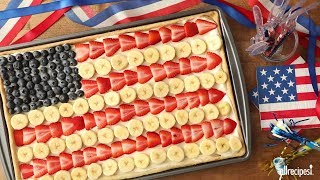 How to Make Patriotic Fruit Pizza  4th of July Recipes  Allrecipescom [upl. by Onoitna]