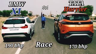 Tata Harrier Vs BMW X1 Race 🏁 [upl. by Eanom]