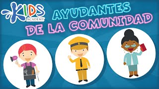 Ayudantes de la comunidad para niños  Trabajos y ocupaciones para niños pequeños y preescolar [upl. by Obediah246]