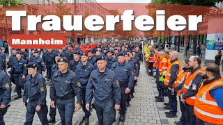 Schweigemarsch und Trauerfeier zum Gedenken an Polizeikommisar Rouven Laur [upl. by Bigg]