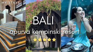 My Stays Balis Apurva Kempinksi 5Star Resort underwater restaurant 🐠 lush paradise  more [upl. by Colas]