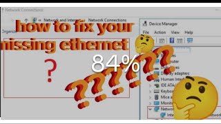 How to fix MISSING NETWORK ADAPTERETHERNET using mobile phone on windows 1011 [upl. by Mandie]
