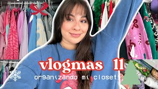 Vlogmas 11 Organizando mi closet Depuración de ropa ValeHb [upl. by Harmon]