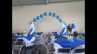 decoracion en globos bautizo [upl. by Ralat]