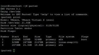 Managing Disk Partition with the parted Tool in CentOS 7 [upl. by Ahsen408]