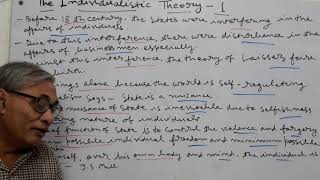 Individualistic theory  1 [upl. by Herrod]