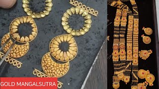 Gold wedding mangalsutra designs of 100 grams How to make gold jewellery ornaments Hand made [upl. by Valaree311]