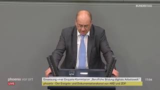 Bundestag Debatte über EnquetteKommission quotBerufliche Bildung digitale Arbeitsweltquot am 28062018 [upl. by Adler33]