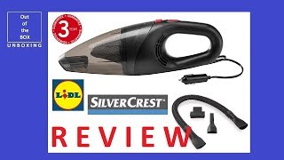 REVIEW SilverCrest Car Vacuum Cleaner HS 120 B2 BL Lidl 12V 400ml 3m [upl. by Voorhis576]