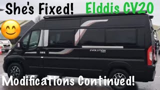 Elddis CV20 Campervan DEALER REPAIR UPDATE amp More Little Modifications [upl. by Kuebbing]