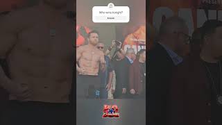 canelo weigh ins VS jaimemunguia Who gets KOd Defend yourself at all times in the comments ⬇️ [upl. by Nikita]