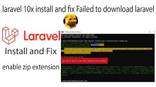 laravel 10x install and fix Failed to download laravel [upl. by Eelan]