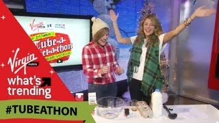 Hannah Hart and DailyGraces Undrinkable Egg Nog LIVE From Tubeathon [upl. by Einram551]