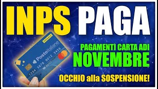 PAGAMENTI CARTA ADI NOVEMBRE 2024 le date da calendario INPS [upl. by Lodge879]