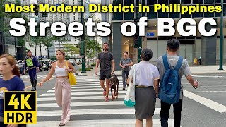 🇵🇭 4K  Street Walking in BGC Metro Manila the Most Beautiful Modern City in the Philippines [upl. by Laetitia684]