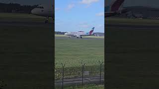 Amazing Eurowings A319 takeoff at MAN ✈️🛫 aviation planespotting [upl. by Thetos120]