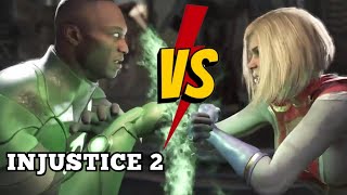 John Stewart vs Poderosa  Injustice 2 hardest CPU gameplay [upl. by Anilave]