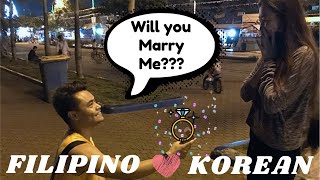 Filipino guy proposes to his Korean girlfriend [upl. by Jevon556]