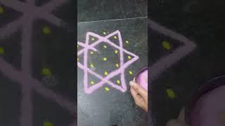 Simple melika muggu easy kolam daily rangoli [upl. by Enayr634]