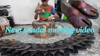 How leather New sandal making home shoes making [upl. by Dur347]