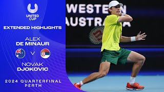 Alex de Minaur v Novak Djokovic Extended Highlights  United Cup 2024 Quarterfinal [upl. by Darrin241]