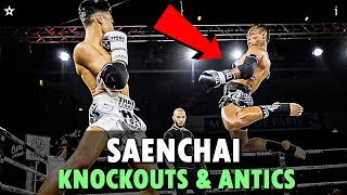 Saenchai Knockouts and Antics Thai Fight [upl. by Levison893]