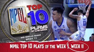 2022 MPBL TOP 10 PLAYS OF THE WEEK  WEEK 11 [upl. by Hsivat]