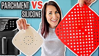 AIR FRYER Silicone Liner vs Air Fryer Parchment Paper  Which is Better in the Air Fryer [upl. by Ronal]