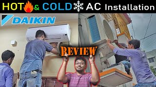 DAIKIN HOT amp COLD 15 Ton Inverter All Weather AC Installation  Review amp FEEDBACK  FTHT50UV16V [upl. by Nysa]