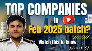 When will companies come in FEB 2025 BATCH  Sponsorship  MarineR Sk [upl. by Nigel]