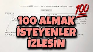 11 SINIF MATEMATİK 1 DÖNEM 1 YAZILI SORULARI [upl. by Richards]