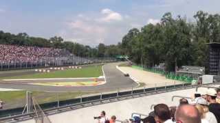 The view from Grandstand 6c on Prima Variante at Monza 2014 Italian Formula 1 Grand Prix [upl. by Deanne]