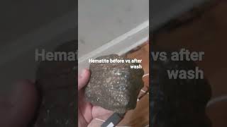 Hematite rock 🪨 Before vs After rock [upl. by Nitsur]