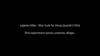 Lejaren Hiller  Illiac Suite for String Quartet 14 [upl. by Aryt783]