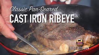 Make a Classic PanSeared Ribeye Steak Recipe [upl. by Sybilla]