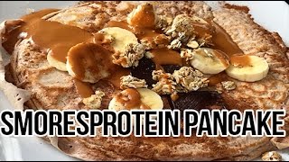 Smores Protein Pancake  IIFYM  Flexible Diet Food [upl. by Diarmid]