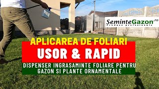 Cum aplicam usor si rapid ingrasaminte lichide pentru gazon si plante ornamentale Dispenser foliari [upl. by Sylirama]