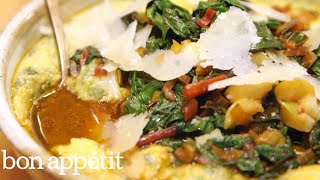 Carla Makes Healthy Weekday Polenta With Greens  Bin It To Win It  Bon Appetit [upl. by Flemings985]