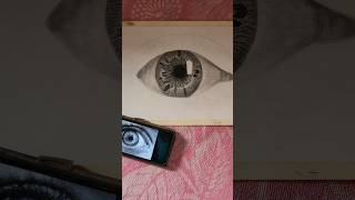 Hyper realistic eye drawing👀 reels art remix trending foryou trend shorts trend [upl. by Suoirred815]