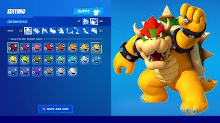 How To Make Bowser Skin Style FREE In Fortnite Customize Toona Fish Style Free Custom Toona Fish [upl. by Ynohtnakram]