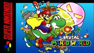 Longplay SNES  Brutal Mario World Hack All Exits 4K 60FPS [upl. by Aliuqehs861]