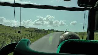 rural scenes along secondary highway B9122 southbound in the Shetland Islands UK on 51523 [upl. by Yblek]