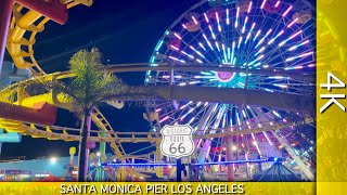 4K 🇺🇸🌴LOS ANGELES🌴🇺🇸 SANTA MONICA Pier Walking Tour🌅🍹 [upl. by Aneez]