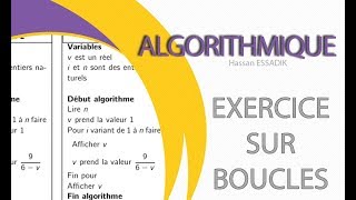 Leçon 5 dalgorithmique  Exercices sur les boucles  Darija [upl. by Herby]