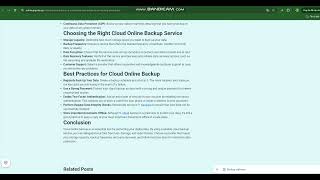 Cloud Online Backup A Comprehensive Guide to Protecting Your Data [upl. by Laen]