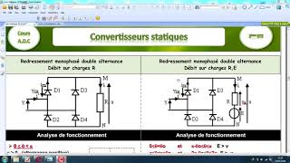 REDRESSEMENT MONOPHASÉ DOUBLE ALTERNANCE CHARGE RE [upl. by Ranson]