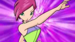 Winxclub Stella Tecna Musa and Flora transformation [upl. by Eiramac]