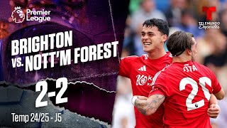 Highlights amp Goals Brighton vs Nottingham Forest 22  Premier League  Telemundo Deportes [upl. by Megdal]