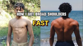 WHAT I DID TO GROW WIDE SHOULDERS FAST [upl. by Rosenwald38]